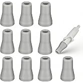 Healifty Dental Oral Saliva Ejector Replacement Rubber Valve Snap Tip Adapter for Dentist Surgical Suction Tips 10pcs (Grey)