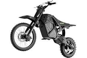 VIPCOO H3 Electric Dirt Bike for Teens and Adults, 3500W Electric Motorcycle, Up to 40MPH / 45° Slope / 45 Miles Range, 14"/12" Fat Tire E Dirt Bike with Nitrogen Suspension Fit Age 13+