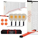 Zdgao Portable Pickleball Net with 4 Paddles Set for Indoor &amp; Outdoor | 22 FT Regulation Size Net, Weather-Resistant Steel Frame, Outdoor Pickle balls, Easy Setup for Driveway, Backyard