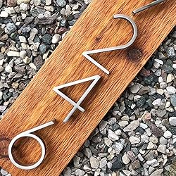 5" Zinc Alloy Floating House Number, Metal Modern