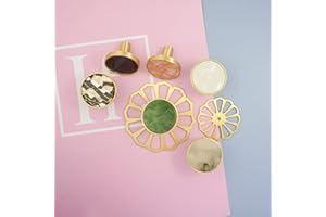 LBFEEL Gold Backplate for Drawer Knobs Cabinet Pulls Brushed Brass Backplate for Dresser Handles (Bigger Backplate, 4 Pack, G