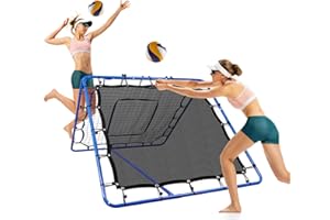 Winthai Enhanced Volleyball Rebound Net 3.9x3.9 FT, Fast & Slow Pitchback Rebounder Net, 4-Angle Adjustments, Easy Setup Baseball Rebounder & Softball Training Equipment for Soccer & More
