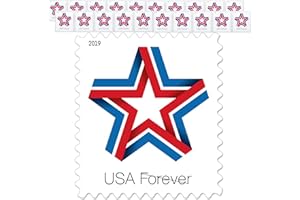 UNITED STATES POSTAL SERVICE Star Ribbon Strip of 20 Forever First Class Postage Stamps Celebration Patriotic (20 Stamps)