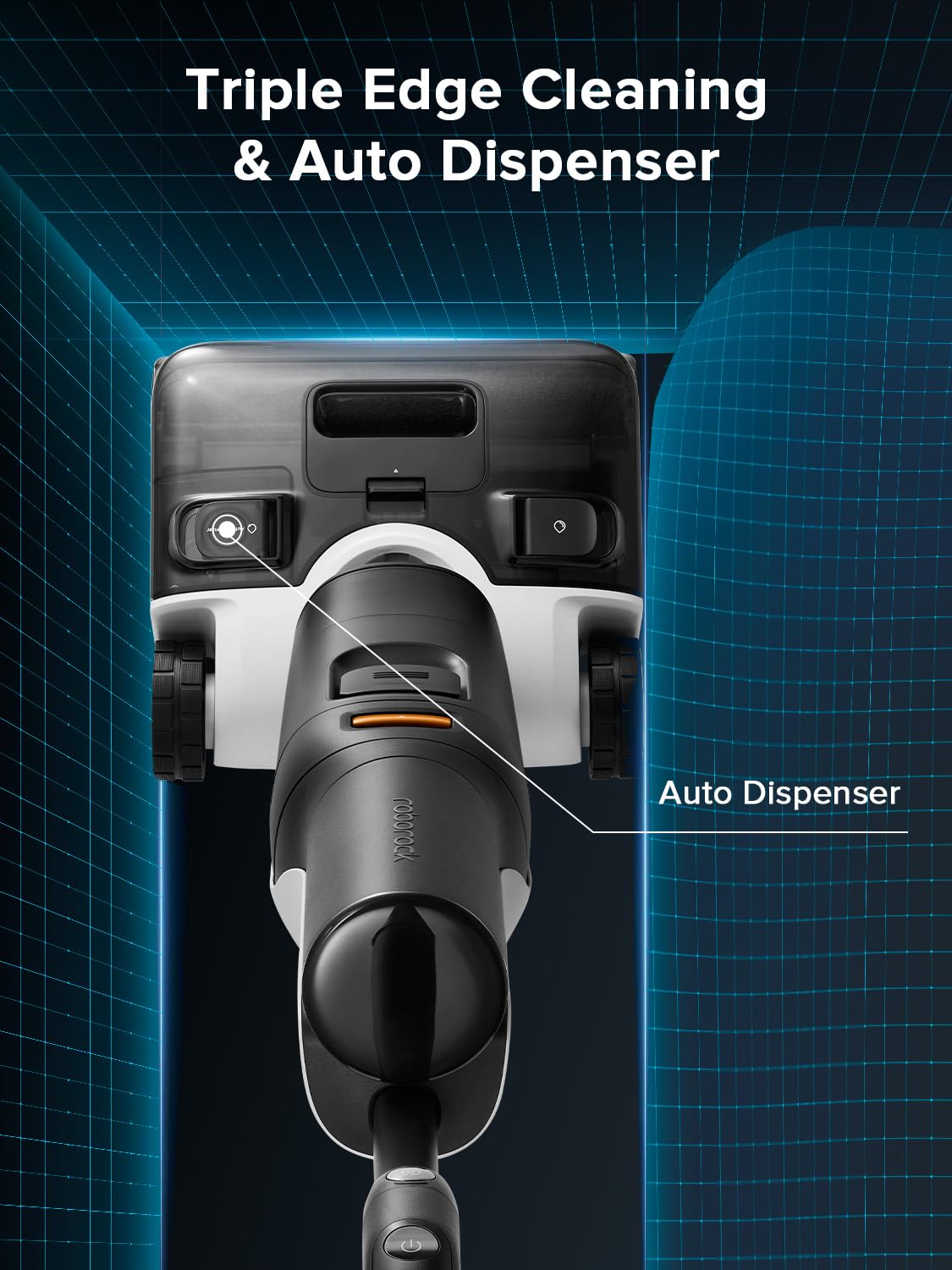 roborock F25 ACE Aspiradora en Seco Húmedo, Trapeador Aspirador Inalámbrico Todo en Uno para Pisos Duros, Limpiador de Pisos de Madera Dura 20000Pa con Cero Enredos, Trapeador Eléctrico de Secado por Aire Caliente de 194°F, 180° Acostado, WiFi