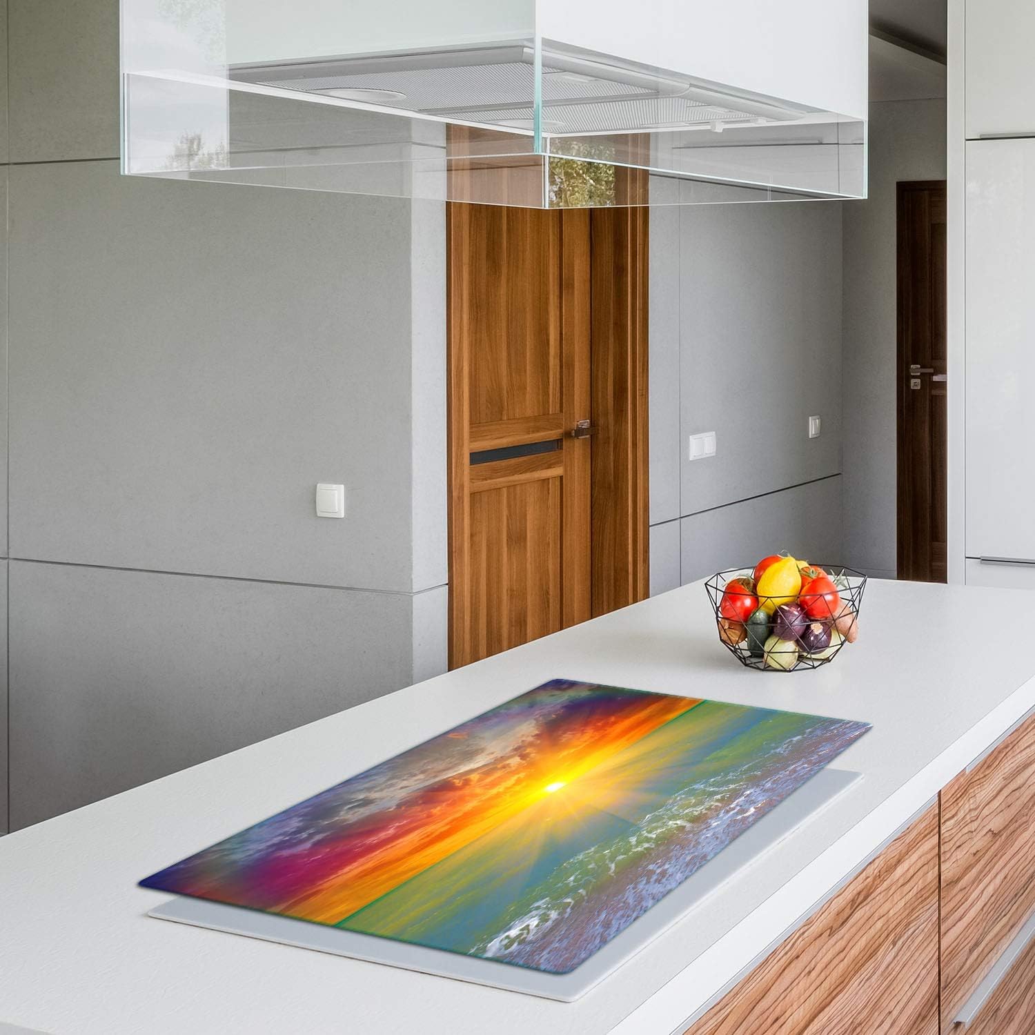 Set Di 2 Coperchi Per Fornelli In Vetro Temperato 30x52 Cm - Maximex - Foto 2