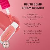Revolution Beauty Blush Bomb Cream Blusher Savage Coral Lightweight Vitamin E view 2