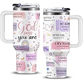 Christian Gifts for Women, 40 oz God Says You Are Tumbler with Handle, Inspirational Religious Birthday Gifts for Faith Cup, Christian Spiritual Catholic Jesus Bible Pastor Prayer Gifts for Christmas