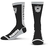For Bare Feet NFL Classic LAS VEGAS RAIDERS MVP Crew Sock Team Color Large