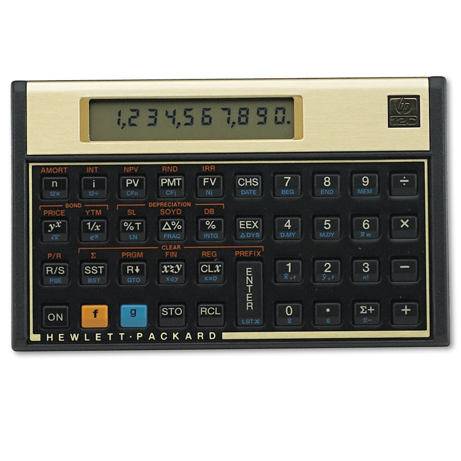 Hewlett Packard [HP] Calculator Financial Battery-Power 10 Digit Over 120 Functions Ref HP12C