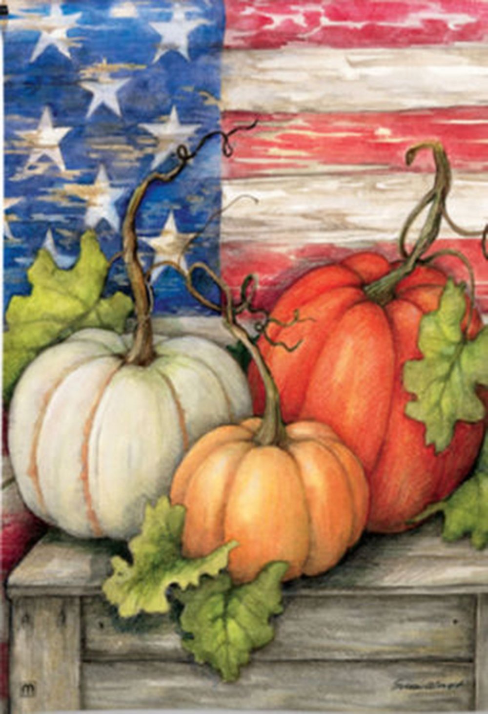 Amor Fall Pumpkin Decorative Garden Flag Autumn Thanksgiving Day Outdoor Flag 12\