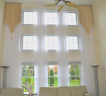 Ikiriska 2 Long Curtains For High Ceiling Custom Made Length 16