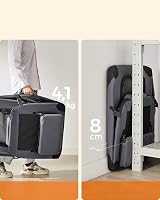 Feandrea Foldable Pet Carrier Bag Large Soft Sided Travel Crate Grey view 3