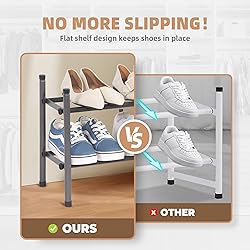 STORAGE MANIAC Expandable Shoe Rack, 8 Pairs
