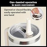 MOECSHSY Leak Proof Lid for 40oz Stanley Tumbler with 4 Straws & Brush view 2