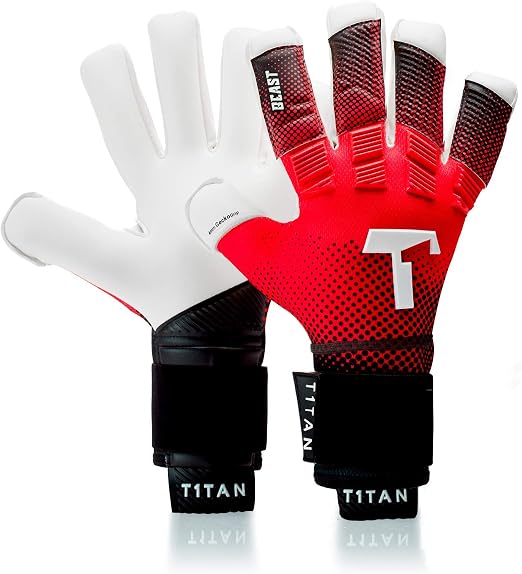 T1TAN Gants De Gardien De But Alien - Protection Doigts, Adhérence Pro - Football, Unisexe