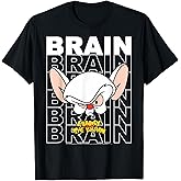 Pinky and The Brain Text Stack Big Face T-Shirt
