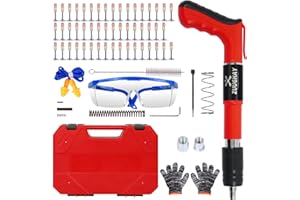 ZUUGHAY Manual Mini Steel Nailer - 5 Speed Adjustable Mini Nail Gun Kit with 50pcs Nails - Concrete & Woodworking Nailer for Red Brick & Concrete Walls