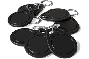 10 pcs BABIQT MIFARE Classic 1K Keyfobs Tags RFID IC S50 Key Fob NFC Tags F08 Token Key Cards ISO14443A 13.56 MHz Black M1 Access Control Key Card for Entry Access Control System