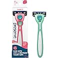 Preserve Shave 5 Five Blade Refillable Razor, Made from Recycled Materials, Neptune Green