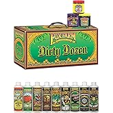 Fox Farm Dirty Dozen Starter Kit - 9-Pack Liquid Nutrients & 3 Soluble Fertilizers - Includes Open Sesame, Beastie Bloomz & Cha Ching - Perfect for Thriving Plants & Vibrant Blooms