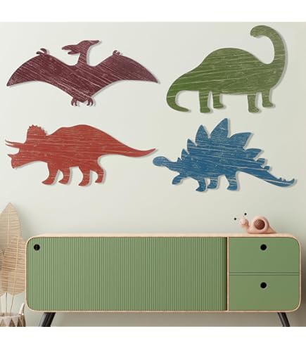 BCUANGD Dinosaur Skeleton Wall Art - 12x16 Inch Kids Room Decor With Wood Frame - View #5
