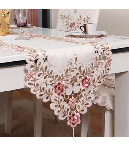 Amazon.com: Embroidered Purple Lavender Lilac Table Runner, Long Table Scarf,  Dresser Scarf (16Wx53L) : Home & Kitchen