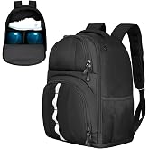 Goloni 2 Ball Bowling Backpack,Bowling Ball Bag with Shoe Compartment &amp; Portective Foam Padded, Fits Shoes Up to US Size 16