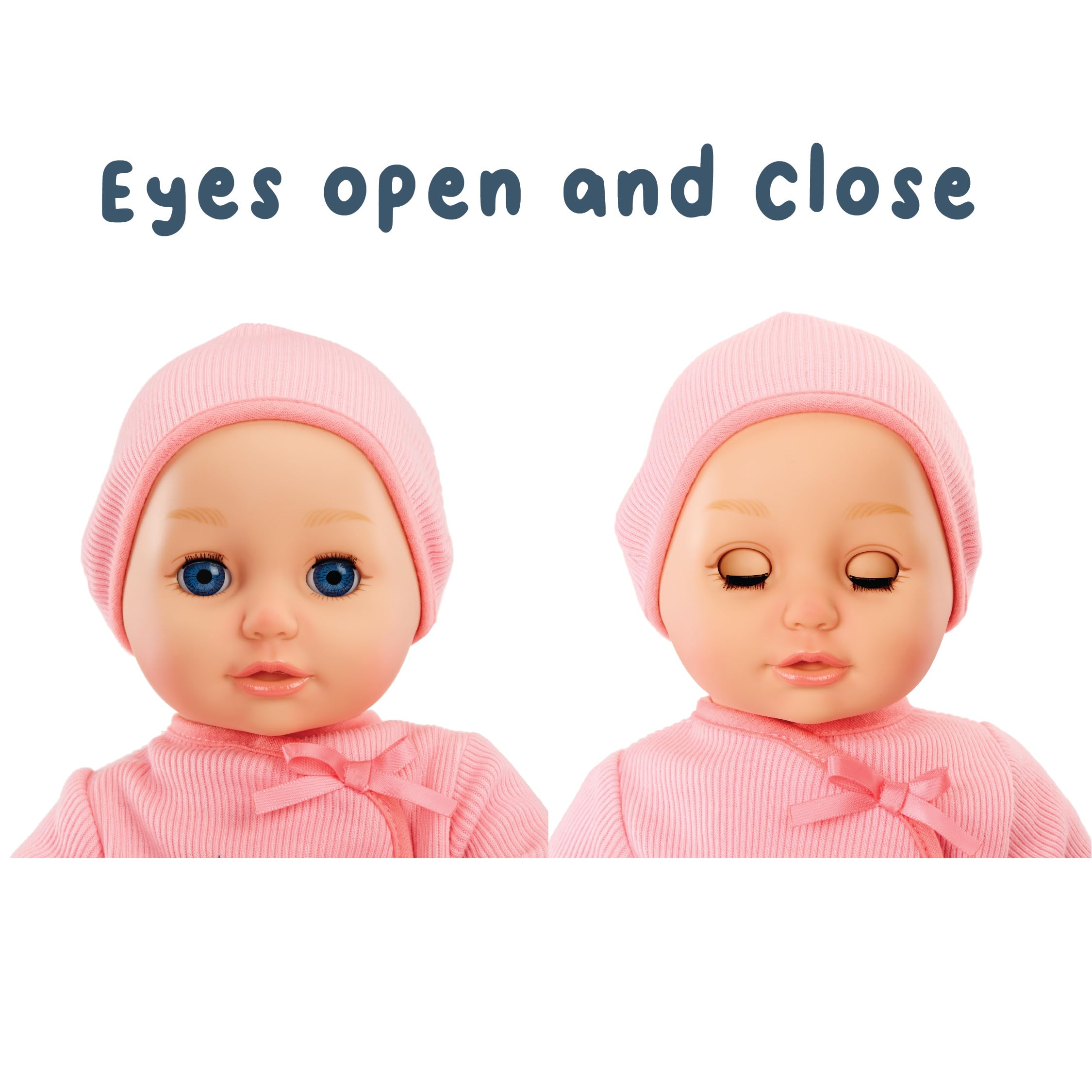 Baby Born My First Baby Annabell - Blue Eyes: Realistic Soft-Bodied Doll for Kids Ages 1 & Up, Eyes Open & Close, Doll with Bottle