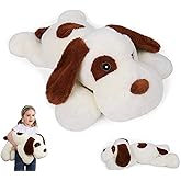 JellyMallow 5lbs 24in Dog Weighted Stuffed Animals, Large Weighted Dog Plush, Weighted Stuffed Animal Plushies Pillow Gifts for Adults and Kids, Boys, Girls