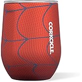 Corkcicle Stemless Insulated Wine Glass Tumbler - Beverages Cold 6 & Hot 3 Hours - Stainless Steel - Easy-Grip - Summer Drinkware Gift - Keeps Drinks Ice - 12 oz - Spider-Man