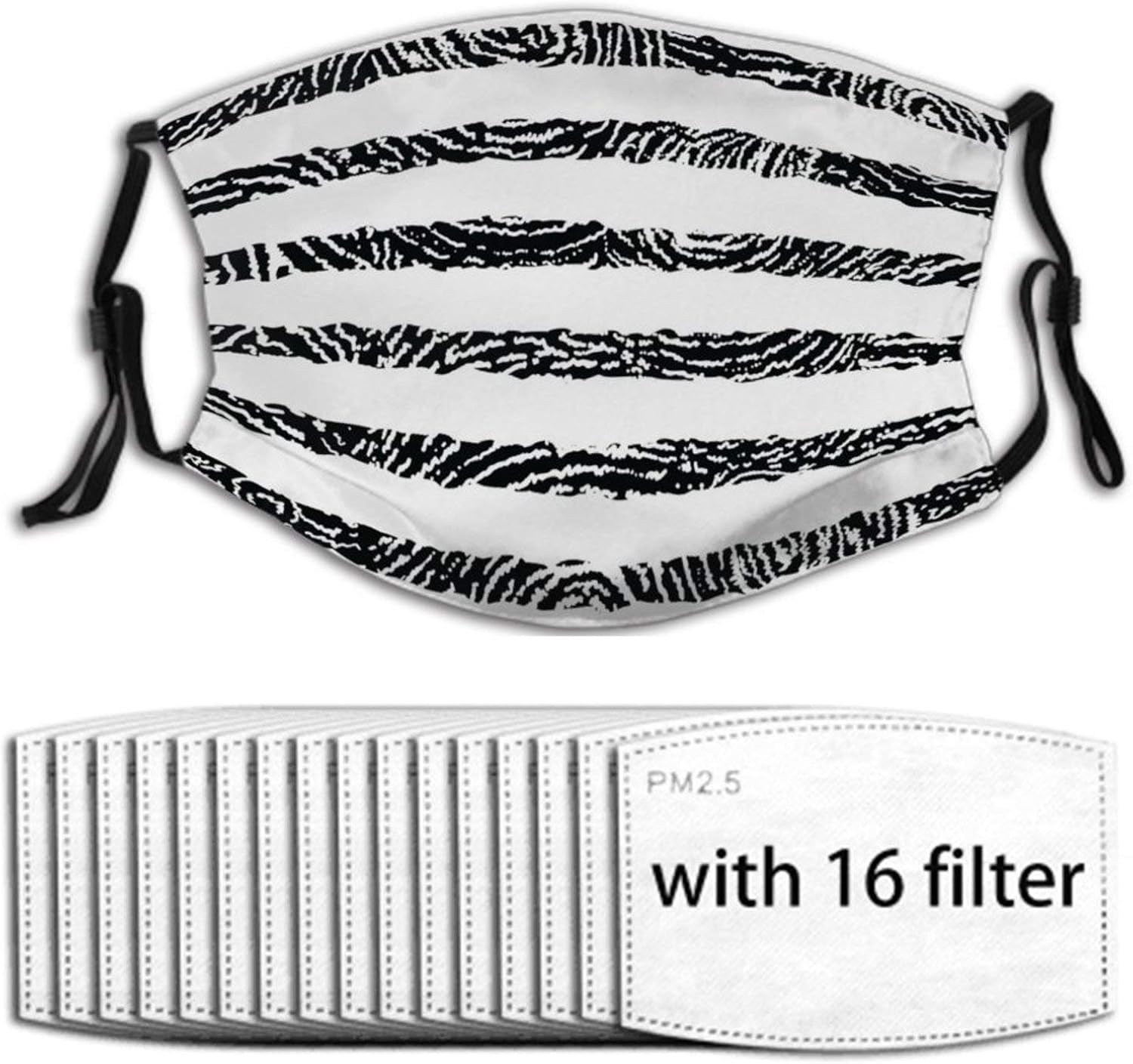 1 Pack Washable Material Face Cover Mask with 16 Pacs