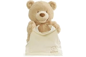 GUND Peek-A-Boo Teddy Bear Plush, Animated Stuffed Animal for Babies and Newborns, 11.5"