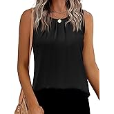 Beyove Chiffon Tank for Women Summer Elegant Dressy Casual Tank Blouse Fashion Loose Blouses Work Shirt