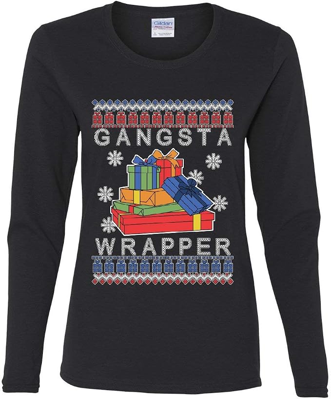 gangsta wrapper ugly christmas sweater