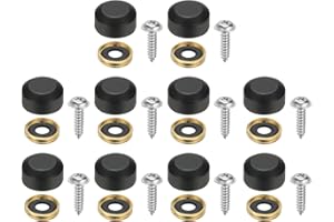 uxcell 10Pcs Decorative Mirror Screws with Caps, 0.47" Alloy Fixing Screw Covers, Mirror Screws Fasteners for Furniture, Craf