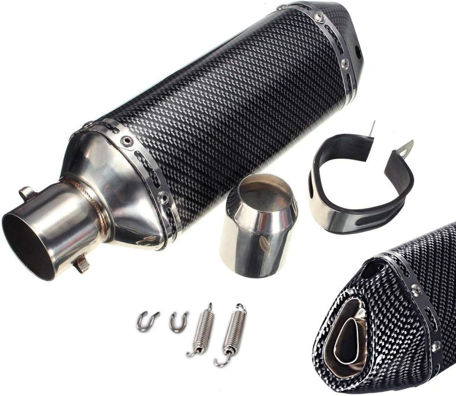 Amazon Jibada スリップオンマフラー 38mm 50 8mm 汎用 オートバイ バイクサイレンサー スリップオン 車 バイク