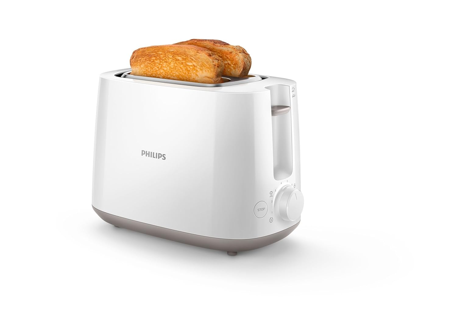 Philips HD Tostadora W ranuras niveles de tostado bandeja extraíble función para