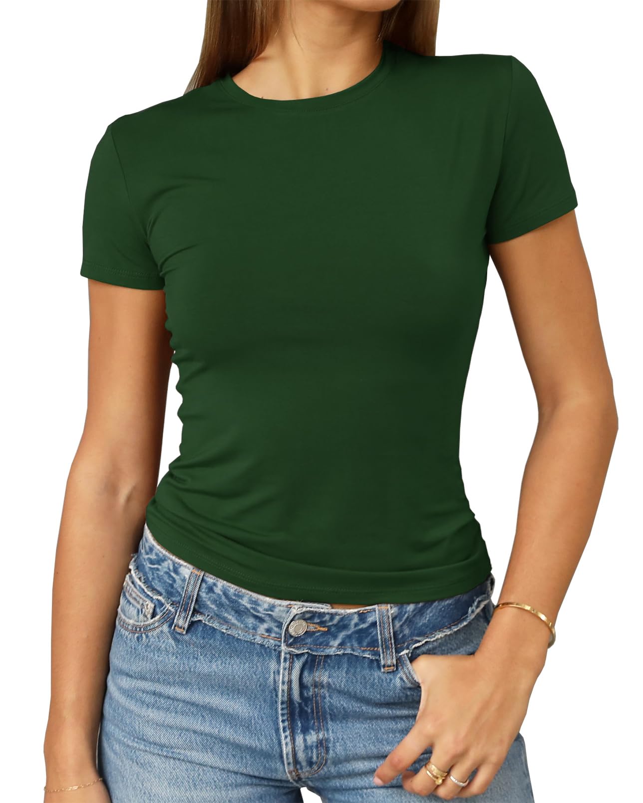 Abardsion Women's Casual Basic Going Out Crop Tops
