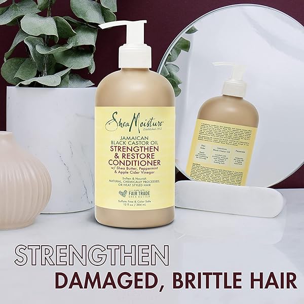 SHEA MOISTURE JAMAICAN BLACK CONDITIONER STRENGTH/GROW 13 OUNCE (384ML) (2 PACK)