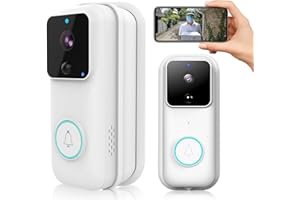 Atopskins Wireless Video Doorbell Camera, Wireless Camera Doorbell, Support 2.4/5G WiFi, 1080P HD Night Vision, AI Smart Detection, Video Call Remotely, Instant Alerts, Local & Cloud Storage