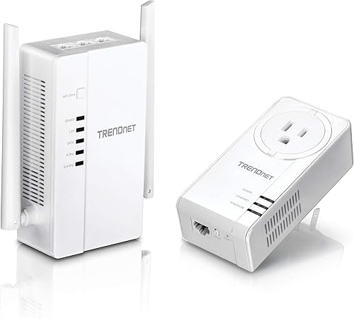 Mini kit de iniciação de rede TRENDnet Powerline 500 AV, Conjunto AP, Branco, AV2 1200 