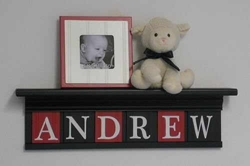 baby boy nursery shelves