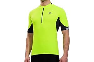 Nepest Cycling Jersey Men Short Sleeve Half Zip Bike Bicycle Shirts 4 Pockets Moisture Wicking Color Clash Riding Tops
