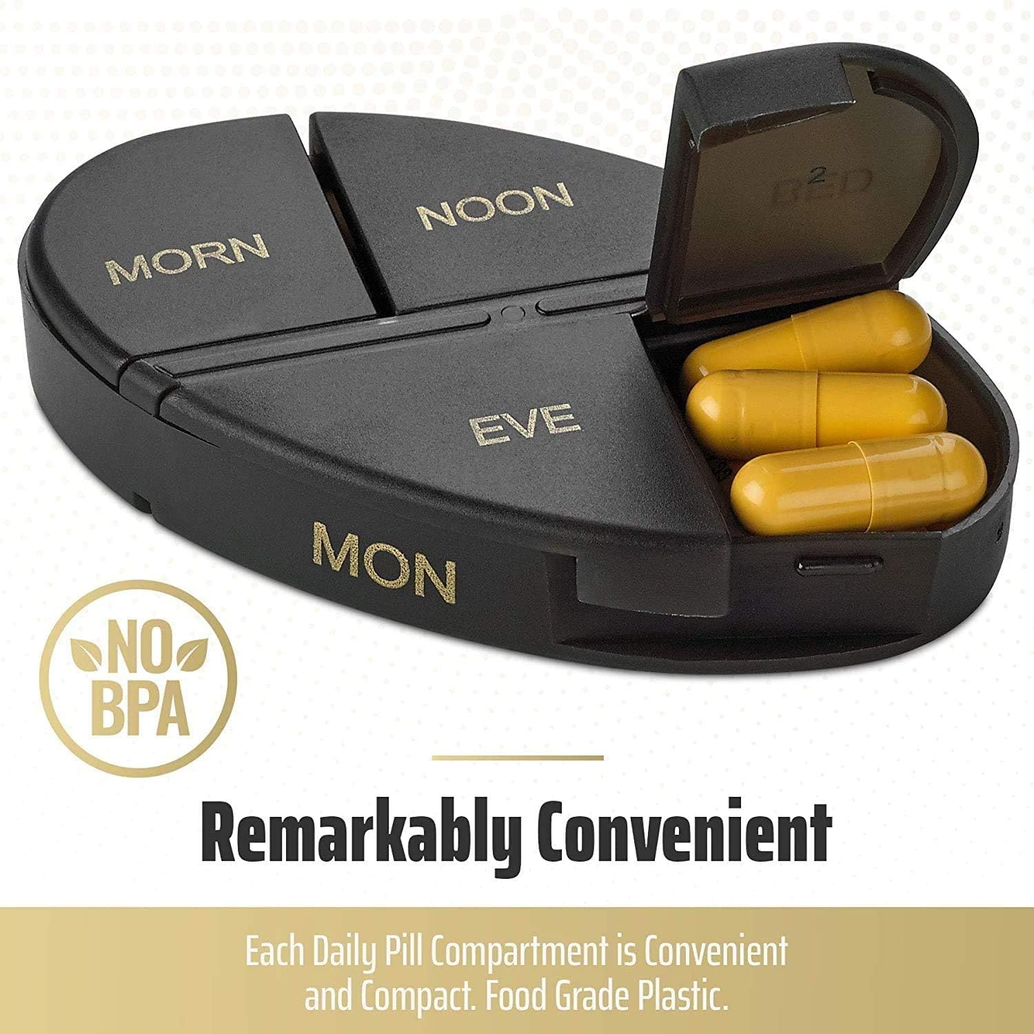 Daily Pill Organizer, (4 Times a Day) Stackable Medication Reminder - Image 4