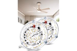 TobeBright 15W 4'' Ceiling Fan LED Light Replacement 3CCT Dimmable Ceiling Fan Light Kit Only Magnetic Universal LED Light Engine Retrofit Kit for Ceiling Fans, Ceiling Lights