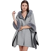 Tngan Women's Cardigan Shawl Cape Cloak Winter Warm Hoodie Cardigan Coat