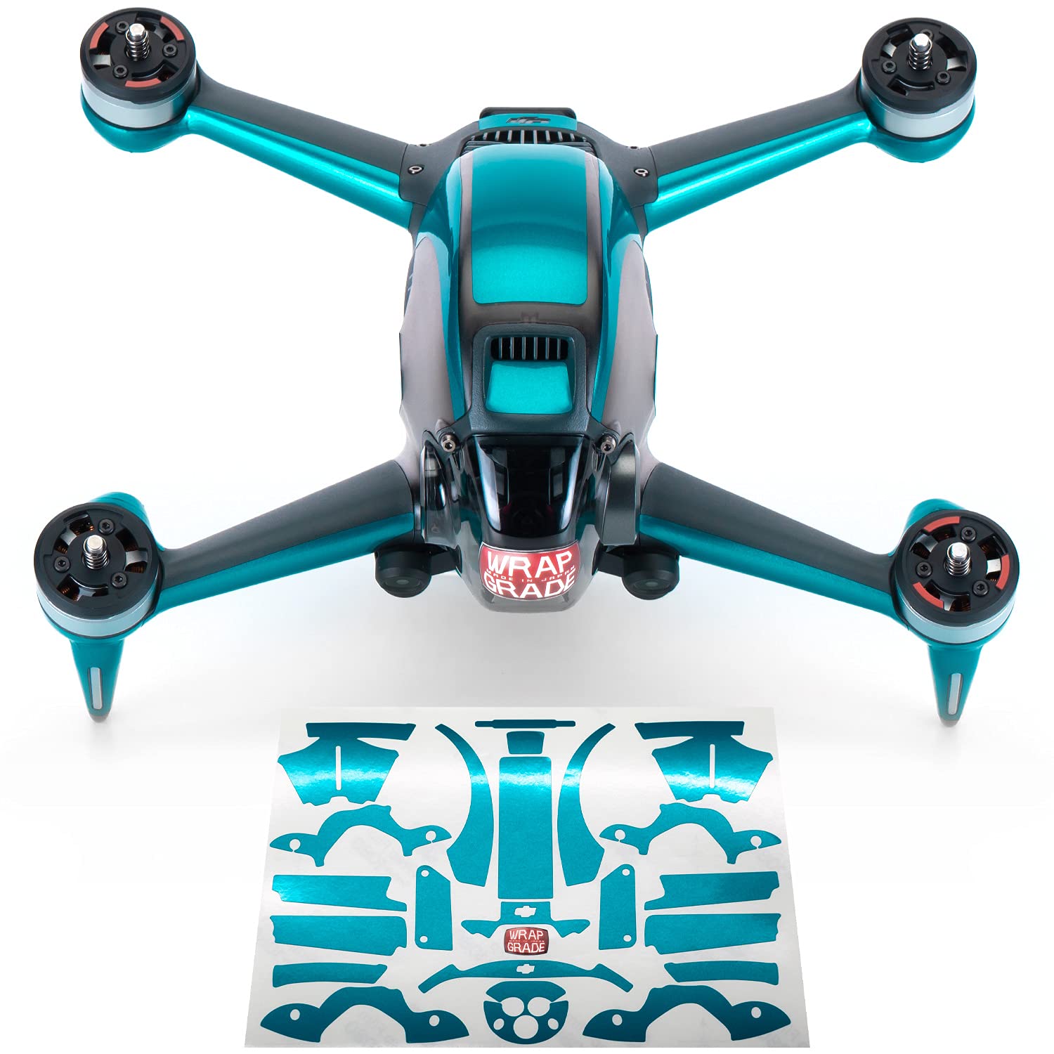 WRAPGRADE Skin Compatible with DJI FPV | Accent Color (CARIBBEAN BLUE)