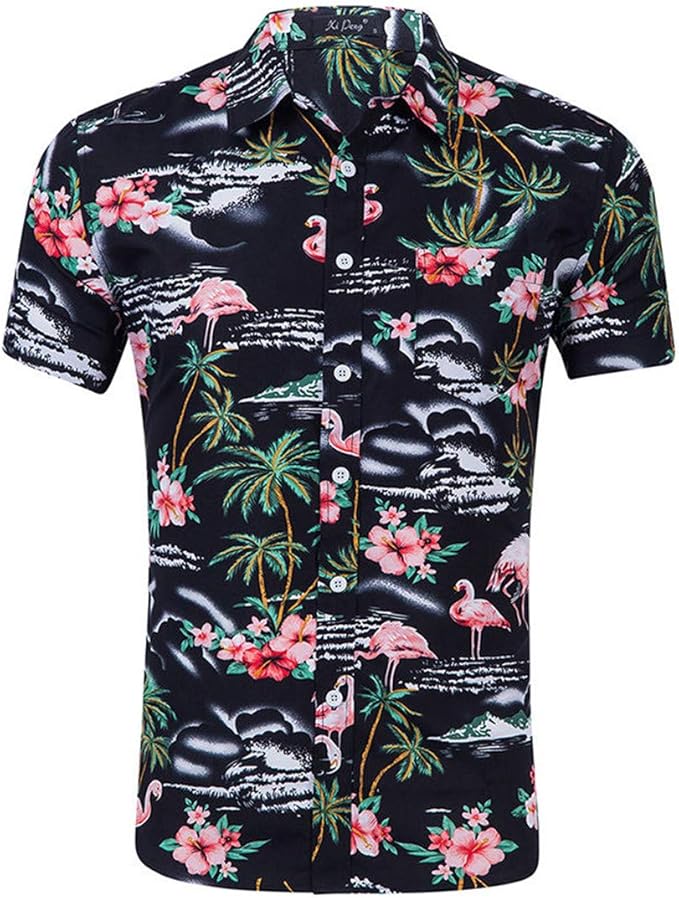 slim fit hawaiian shirts amazon