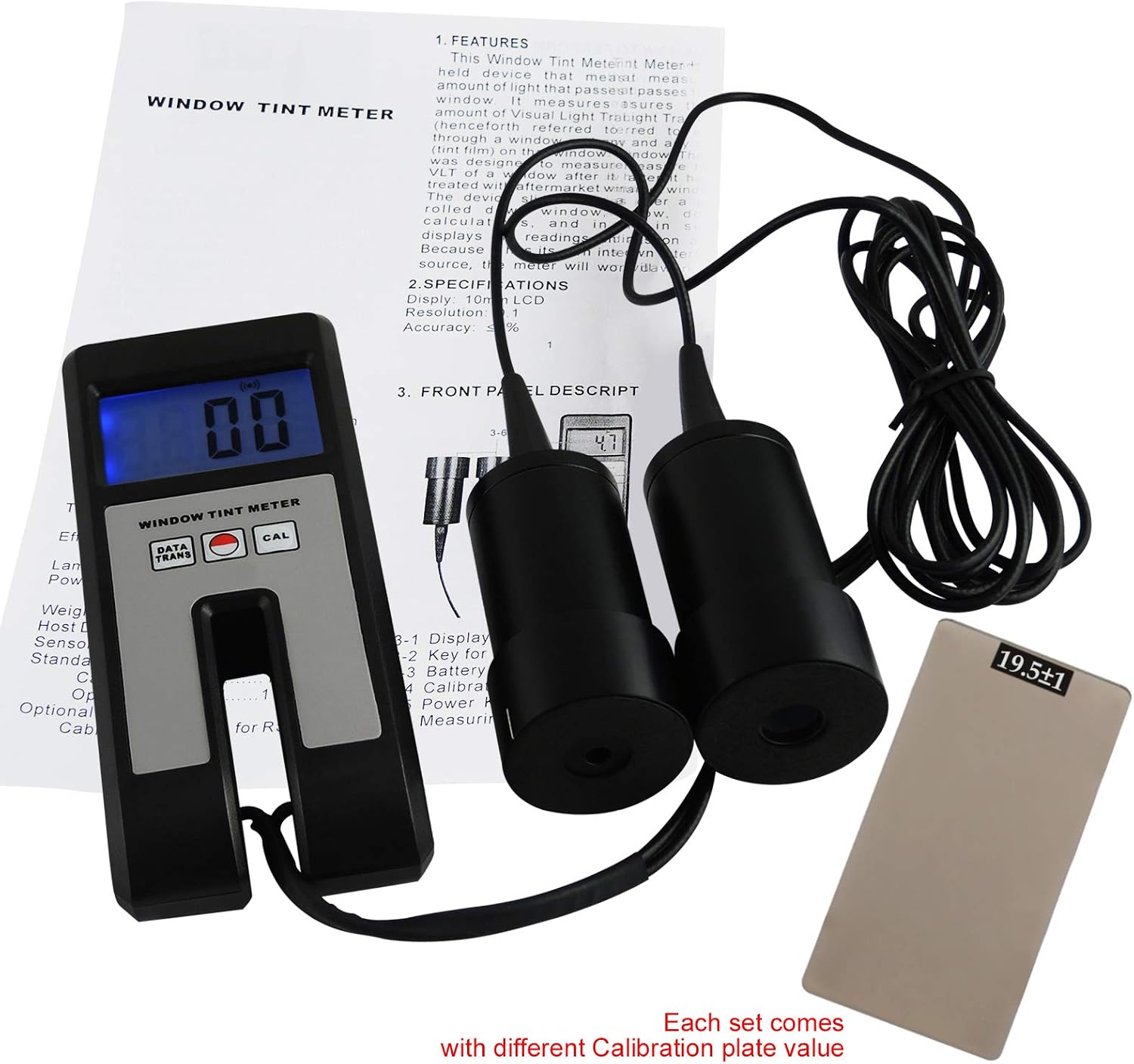 Landtek Instruments Window Tint Meter Visual Light Transmission 30mm Tester - Image 3