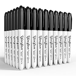 Yocfon Permanent Markers, 72 Count Black Permanent